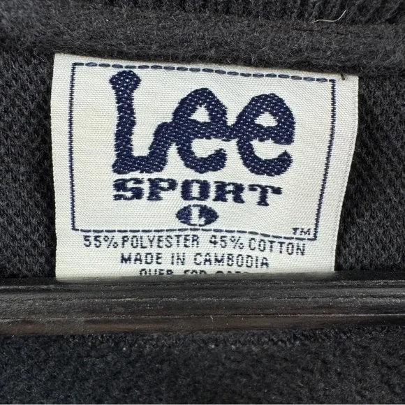 Lee Sport Black Knit Crewneck Sweater Men’s Size Large - Picture 4 of 5